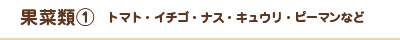 果菜類①　トマト・イチゴ・ナス・キュウリ・ピーマンなど