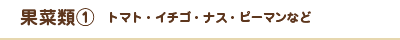 果菜類①　トマト・イチゴ・ナス・ピーマンなど